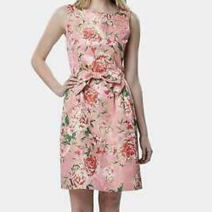 NWT dress w bowtied front. Metallic threads & pockets. Fully lined. Spring!